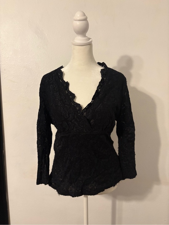 Uniform John Paul Richard Tops - UNIFORM by John Paul Richard Black Lace Top